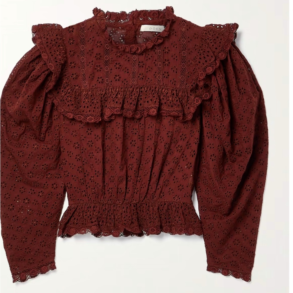 DÔEN's 'Floryn' top, size extra small , designer color: antique walnut.